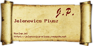 Jelenovics Piusz névjegykártya